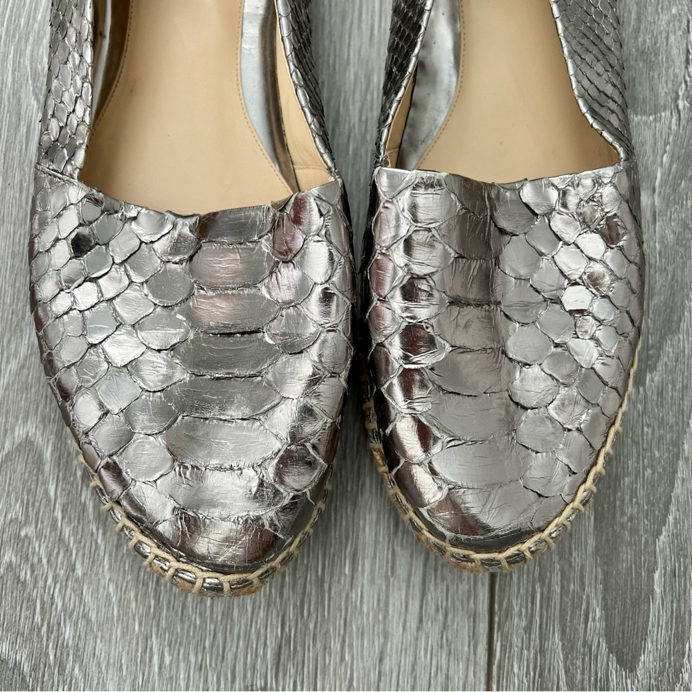 Alexandre Birman Metallic Python Espadrilles - image 7